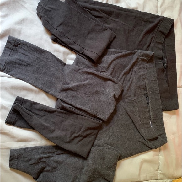 Gray and Black Leggings